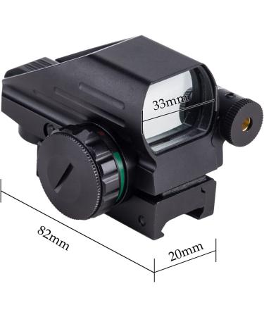 Hiram 1x22x33 Holographic Reflex Scope Sight | 4 Reticles Red/Green Dot & Red Laser - Buy Online on GoSupps.com