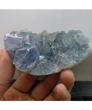 BEISHH Madagascar Celestite Crystal Druzy Cluster Sky Blue Geode Crystal Stone Crystal Cluster