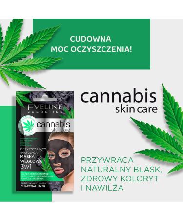 Eveline Cosmetics Cannabis Skin Care Cleansing mattifying carbon mask 3in1 7 ml - Buy Online on GoSupps.com