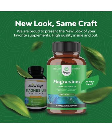 High Absorption Magnesium Complex Supplement - Pure Magnesium Citrate 500mg with Oxide for Sleep, Digestion & Mood Support - 500mg Capsules - Buy Online on GoSupps.com