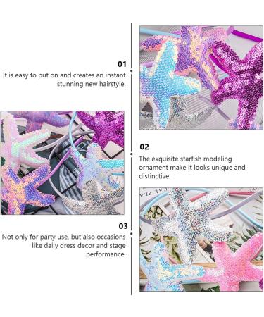 Minkissy Seestern Headband Set - 8pcs Sequin Mussel Marine Animal Hair Bands for Mermaid Cosplay & Girls' Birthday Gifts - Buy Online on GoSupps.com