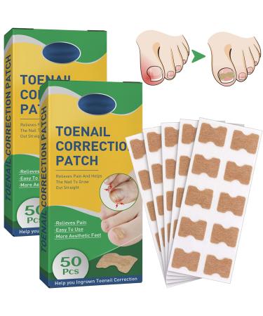 Nail Patches, Health Toenail Corrector Patch, Ingrown Toenail Corrector Strips, Professional Toenail Treatment Tool Foot Care(100PCS)