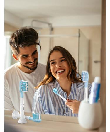 Ofashu Philips Sonicare DiamondClean Smart Electric Toothbrush Replacement Heads 8 Count - White Blue - Buy Online on GoSupps.com