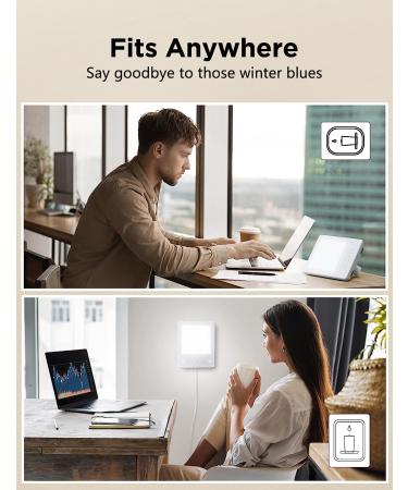 UV-Free 10000 Lux Light Therapy Lamp | Bright White LED Light with Touch Control | 3 Brightness Levels & 6 Timer Settings | Memory Function | Compact Size for Home, Office, Travel - Buy Online on GoSupps.com