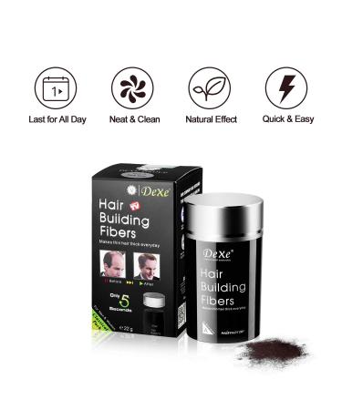Dexe Hair Building Fibers - Instant Thicken Hair for Men & Women (Black) | Shop Now - Buy Online on GoSupps.com