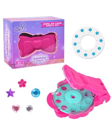 Hair Gem Stamper Kit with 22 Bling Gem Hair Bedazzler Kit Hair Diamonds Stapler Jewels Bling Bling Hair Machine Stamp Gems for Girls Hair Accessories Birthday Party Festival