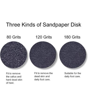 100pcs Foot File Sandpaper Disc | Replaceable Sanding Pads for Electric Foot Rasp Files | Callus & Dead Skin Removal Pedicure Tools - 120 Grit - Pack of 1 - Buy Online on GoSupps.com