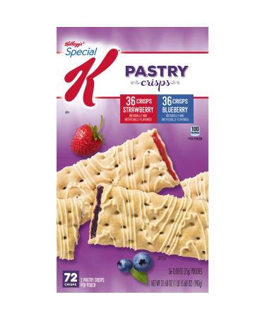 Kellogg's Special K Strawberry and Blueberry Pastry Crisps Fruit Variety Pack, 60 Count - Buy Online on GoSupps.com