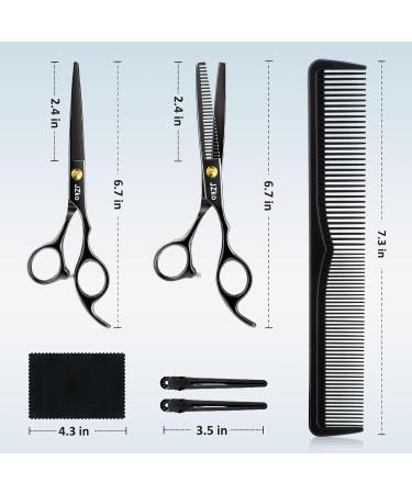 Professional Hairdresser Scissors Set 6.7 inch | High Quality 440C Stainless Steel Cutting & Thinning Shears for Men Women & Family Salon Use - Buy Online on GoSupps.com