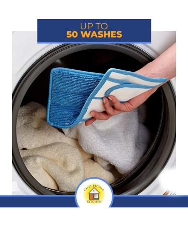 Old Home Kitchen Microfiber Reusable Mop Pad - Durable & Machine Washable - Swiffer Compatible Dry Mop Pads (2 Pack) - Buy Online on GoSupps.com