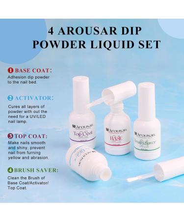 Buy Dip Powder Nail Set Starter - 8 Colors for French Nail Art | Dipping Powder System Liquid Set & Tools for DIY Manicure at Home - Buy Online on GoSupps.com
