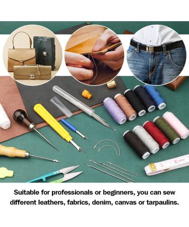 Upholstery Repair Sewing Kit  Heavy Duty Sewing Kit with Leather Sewing Needles  Curved Needles  Upholstery Thread  Sewing Awl  Seam Ripper  Leather Sewing Kit for Tent  Sofa  Canvas  Shoes  Carpet - Buy Online on GoSupps.com