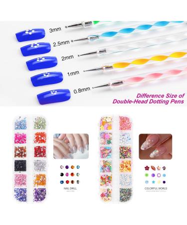 Acrylic Nail Kit Acrylic Powder Set Electric Nail Drill Nail Lamp Acrylic Nail 3D Art Manicure Supplies for beginners with everything (MT20-29) 6 Color Set-B - Buy Online on GoSupps.com