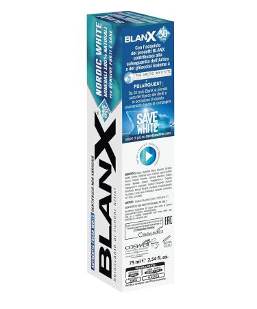 Blanx Nordic White Toothpaste - Anti-Spots Natural Minerals Calming & Regenerating - 75ml (12 Packs) | International Shipping - Buy Online on GoSupps.com