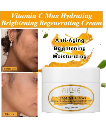 AILKE Vitamine C Max Cr me hydratante claircissante r g n rante pour le visage avec collag ne et niacinamide anti- ge peau lisse restaure l' lasticit de la peau 100 ml (lot de 1) - Buy Online on GoSupps.com