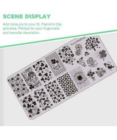 EXCEART Nail Art Stamp Set - 2pcs Patrick's Day Stamping Templates for Manicure | Metal Nail Printing Plates - Buy Online on GoSupps.com