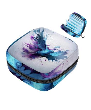 Period Bag Sanitary Napkin Storage Bag Watercolor Abstract Butterfly Shape Tampon Holder for Purse L88o0nr9otf