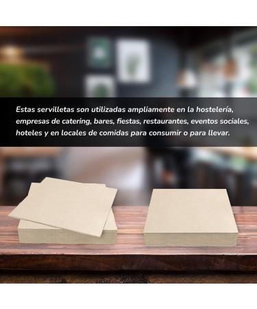 Buy Hostelnovo 600 eco-friendly cocktail napkins - 100% recyclable fabric paper - Natural color - Micropoint - Perfect for parties & events - Buy Online on GoSupps.com