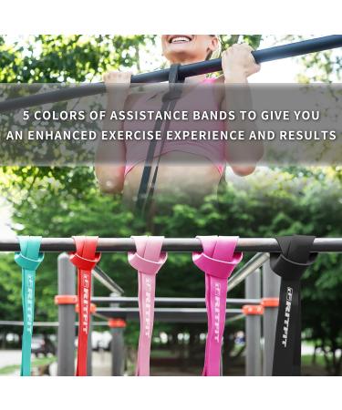 RitFit Pull Up Assist Band - Premium Resistance Band for Pull Up Assistance & Resistance Training | #9 Pink (20-60 lbs) - Perfect for Stretching & Powerlifting - Buy Online on GoSupps.com