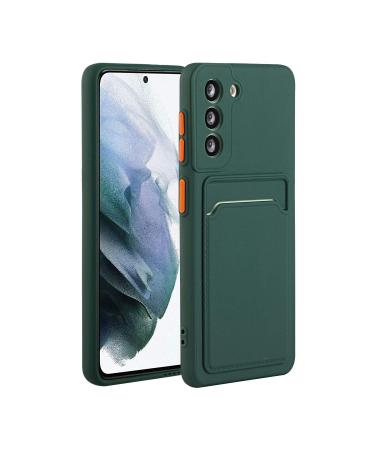 Tivenfezk Nadoli Silicone case for Samsung Galaxy A34 5G Ultra thin shockproof scratch -resistant Wallet soft TPU protective cover Mobile phone case with credit card holder Samsung Galaxy A34 5g dark green