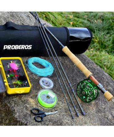 Proberos Fly Fishing Combo - Complete 5/7 Fly Rod and Reel Package with Case - 2.7m 6wt Set for Beginners & Enthusiasts - Buy Online on GoSupps.com