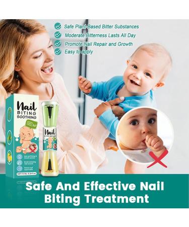 2 Nail Biting Prevention for Kids | 10ml Stop Nail Biting Polish | Mild and Safe Nail Biting Prevention for Adults | Stop and Grow Nail Biting Varnish for Children Nail Care - Buy Online on GoSupps.com