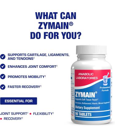 Cartilage Ligament and Tendon Supplement - Clinical Restorative Joint Support Formula with Bovine Cartilage Minerals and Proteolytic Enzymes for Enhanced Comfort Mobility Zymain 90 Support - Buy Online on GoSupps.com