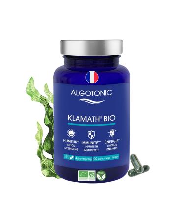 Algotonic - Klamath Bio - 360 capsules - Food Supplement for Mood, Immunity and Mental and Physical Energy - Contains Vitamin B12 & Vitamin K - Phycocyanin Protection Iphon