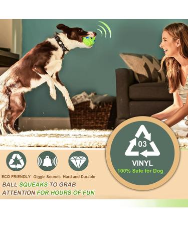 Divinggoe Wobbly Ball for Dogs - Interactive & Durable Dog Toy 13cm Green XL Fun Chick Noises for Boredom Relief Perfect for Large Dogs - Buy Online on GoSupps.com