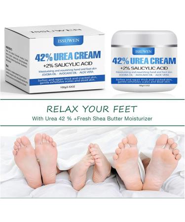 Urea Cream 42% plus Salicylic Acid 2% Foot Cream Urea Foot & Hand Creamfor Dry Cracked Heels Feet Knees Elbows Hand Foot Dead Skin Cuticle Callus Remover Toenail Softener Skin Barrier Repair Cream - Buy Online on GoSupps.com