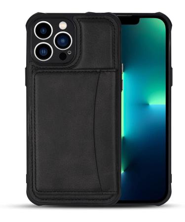 BRART Wallet Case for iPhone 13 Pro Max/13 Pro/13 with Credit Card Holder Premium Leather Magnetic Clasp Kickstand Shockproof Back Cover (Color : Black Size : 13 Pro 6.1") 13 Pro 6.1" Black