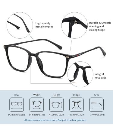 Cyxus Blue Light Filter Glasses | Anti-Blue Light Glasses for Laptops Smartphones & Tablets - Matte Black - Buy Online on GoSupps.com