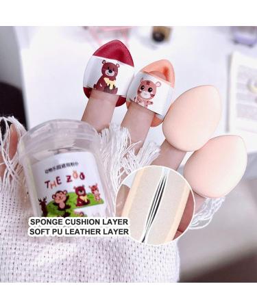 Shurzzesj Face Powder Puff | Reusable Thumb Sponge Blender for Facial Use | Facial Puff Pads Water Drop Shape Design Cosmetic Foundation Blender Puff - Buy Online on GoSupps.com