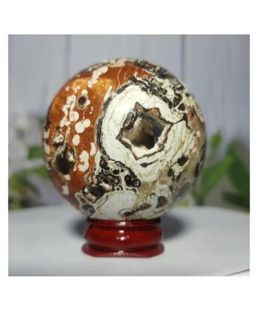 Natural Sphere Natural Quartz Crystal Money Agate Ball Gemstone Stones Home Decoration 1pc (Color : 300-315g)
