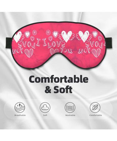 Valentine's Heart Sleep Mask - Adjustable Soft Blindfold for Deep Sleep Relaxation & Travel - Buy Online on GoSupps.com