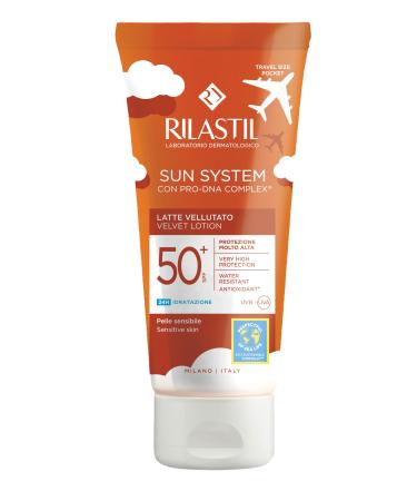 Rilastil Rilastil Sun System Velvety Milk - Smooth Emulsion with Velvety Texture for Sensitive Skin Water Resistant SPF50 + 100 ml