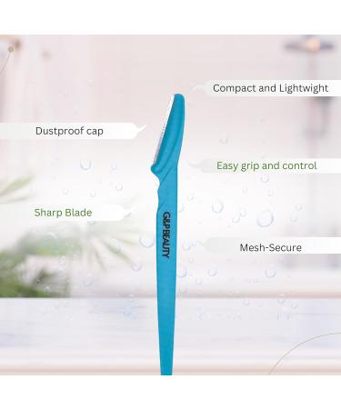 G&P BEAUTY Precision Face & Eyebrow Dermaplaning Kit | 3 Exfoliating Razors & Precision Covers | Perfect Gift for Women | International Shipping Available - Buy Online on GoSupps.com