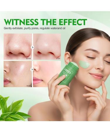 2 pi ces Green Tea Mask Stick Masque Visage Th Vert Point Noir Nettoyage en Profondeur R duit les Pores Contr le du S bum Soin Hydratant Tous Types de Peau pour Hommes et Femmes Green - 2-pack - Buy Online on GoSupps.com