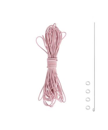 BRILLIANCE4U Tent Pole Shock Cord 60ft, Elastic Bungee Cord, Replacement Shock Cord for Tent Poles, Tent Pole Repair Kit, Durable Elastic Cord with Lead Wire and Washers