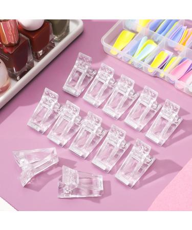 Fantesi 12-Piece Polygel Nail Clip Set | Transparent Nail Tip Clips for Poly Gel Nail Extensions - Buy Online on GoSupps.com