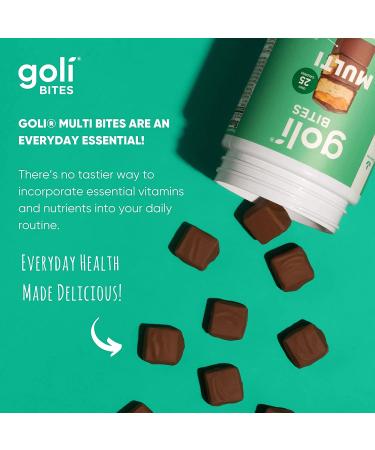 Goli Multi Vitamin Bites - 30 ct Milk Chocolate Vanilla Cocoa | Immune & Nervous System Support | Bone & Muscle Health - Buy Online on GoSupps.com