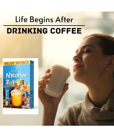 NYCoffee 3 in 1 sachets & NYCoffee 2 in 1|3 Flavours Instant Coffee- Salted Caramel White Coffee With Sugar & White Coffee Bundled with Temas Store Coffee Stirrers |30 Sachets| Add Hot Water & Stir - Buy Online on GoSupps.com