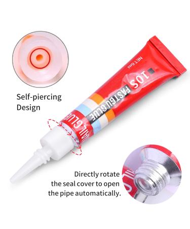 Premium Nail Glue for Tips & Acrylics | Long Lasting Bond for Press On & Fake Nails - 0.2 oz (6ml - Buy Online on GoSupps.com