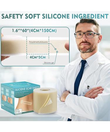 Professional Silicone Scar Sheets Roll 1.6x120 - Effective for C-Section, Surgery, Burns, Keloids - 3M Silicone Tape for Old & New Scars - Buy Online on GoSupps.com