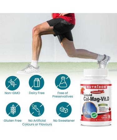 Nutridom Calcium Magnesium Vitamin D3-750mg/250mg/5mcg - Cal Mag Supplement with Vitamin D - Promotes Healthy Bones and Teeth - Softgels Non-GMO Gluten-Free Soy and Dairy Free (120 Count) - Buy Online on GoSupps.com