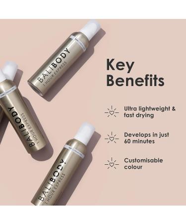 1 Hour Express Self Tan by BALI BODY | Lightweight & Fast Drying for Streak-Free Results | 225ml/200g | 100% Australian Made & Vegan - Buy Online on GoSupps.com