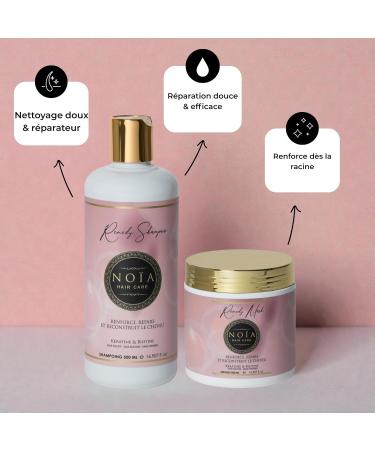  NOIA PARIS Noia Hair Duo Pack 500 ml + Mask 500 ml (Duo Pack Remedy Keratin & Biotin Shampoo + Mask) - Buy Online on GoSupps.com