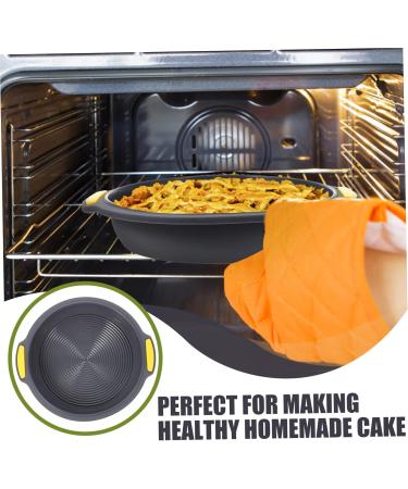 HOMSFOU 5pcs Silicone Cake Mold Square Silicone Mold molds for Chocolate Bread Mold molde para gelatina Round Baking Pans Cake pan Bakery Bread pan Baking pan Embedded Silica Gel Pudding Grey2x5pcs 29X5CMx5pcs - Buy Online on GoSupps.com