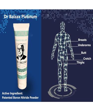 Dr. Balzax Platinum - Ultimate Anti-Chafing Cream for Crotch Pits & Breasts | Prevent Thigh Chafing & Irritation - Buy Online on GoSupps.com