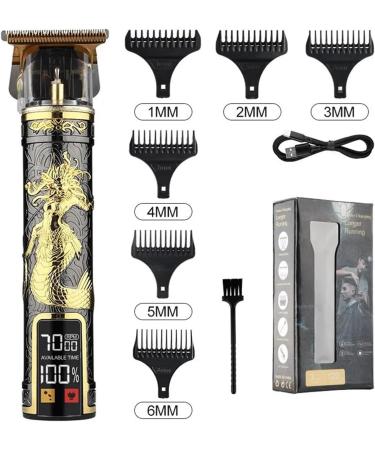 Razors LCD Electric Hair Clipper T9 - Rechargeable Vintage Trimmer for Men | Professional Barber Shaver (Platinum Medusa) - International Shipping - Buy Online on GoSupps.com